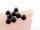 Tourmaline - sphere 4 mm black, pre drilled - 8 pcs/pack