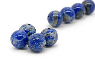 Four lapis lazuli beads