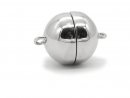 925/- silver magnetic clasp - round 16 mm polished /3546