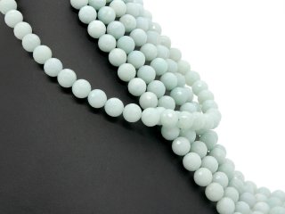 Pierced faceted amazonite bead