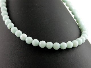 Amazonite strand - faceted spheres 8 mm ice blue, length 38.5 cm /1262