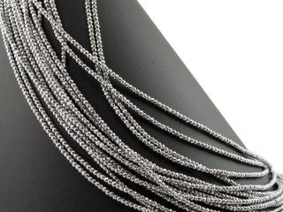 Hematite strand - faceted rondelles 2x3 mm silver, length 40 cm /1857