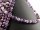 Amethyst strand - faceted spheres 8 mm violet white, 39.5 cm /1139