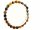 Bracelet - Agate, boules à facettes 8mm brun doré et gris /8708