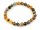 Agate bracelet - large facets 8 mm golden brown and grey /8708