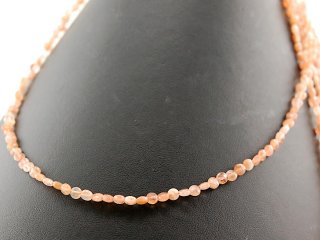 Sunstone strand - faceted disc 4 mm peach, length 39.5 cm /1245