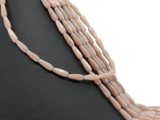 Moonstone strand - faceted drops 6x16 mm cream brown, length 39 cm /1524