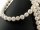 Cordon de perle de culture - baroque 12 mm blanc, longueur 39 cm /7136