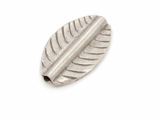 925 silver spacer bead - leaf 13x21 mm, for threading /3176