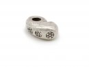 925 silver spacer bead - 4x9 mm with flowers, for...