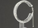 Delicate moonstone bracelet - faceted 2 mm white, silver /8849