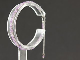 Bracelet fin avec améthystes