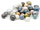 40 gram pierced, mixed cultured pearls