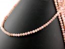 Pink opal strand - faceted spheres 5 mm pink, length 39.5 cm /4988