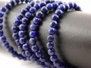 Agate bracelet - faceted spheres 6 mm royal blue /8893
