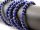 Bracelet - Agate, boules à facettes 6mm bleu royal /8893