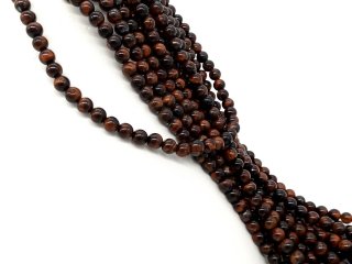Tiger eye strand - spheres 6.5 mm red, length 38 cm /4108