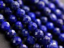 Cordon - Lapis, boules facettées 5mm, bleu royal,...