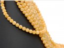 Billes de citrine percées en jaune