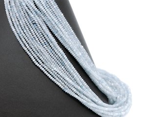 Light blue, pierced, large aquamarine beads