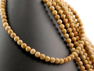 Jasper strand - spheres 6 mm beige and sand brown, length 38 cm /2239