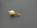 Ball clasp - 925/-silver, 8 mm, gold plated, diamond grit...