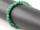 Agate bracelet - faceted spheres 6 mm aventurine green /8874