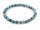 Agate bracelet - faceted spheres 6 mm patterned sky blue /8866
