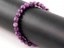 Agate bracelet - faceted spheres 6 mm violet patterned /8875