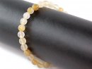 Agate bracelet - faceted spheres 6 mm shades of honey /8863