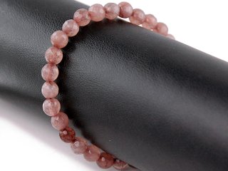 Bracelet dagate élastique à facettes de couleur mûre