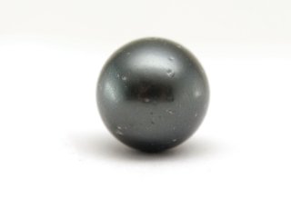 Tahiti Perle - rund, ca. 10 mm, anthrazit, gebohrt /T52