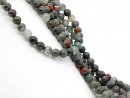 Green moss agates and red jasper