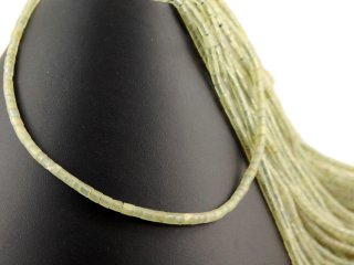 Serpentine strand - tubes 4 mm jade green, length 40 cm /6082