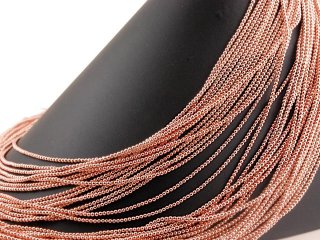 Hematite strand - spheres 2 mm rose gold, length 40 cm /1122