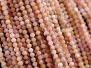 Pink opal strand - faceted spheres 2.5 mm pink, length 39 cm /4133