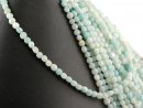 Amazonite strand - faceted discs 3x5 mm blue, length 37.5...