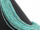 Faceted pierced amazonite beads in blue