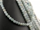 Light blue, pierced, large aquamarine beads