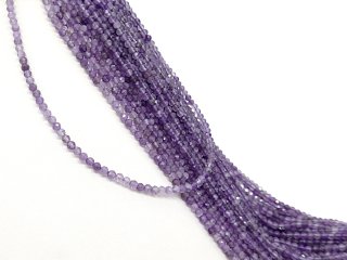 Amethyst strand - faceted spheres 3.5 mm violet, length 39.5 cm /4518