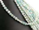 Amazonite strand - faceted discs 5x7 mm blue, length 38...