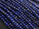Lapis strand - faceted spheres 3 mm royal blue, length 38 cm /4548