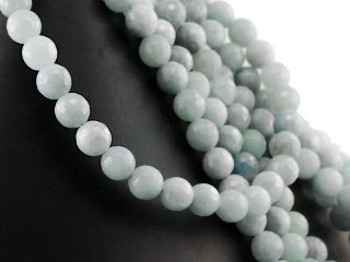 Perles daigue-marine percées bleu clair de grande taille