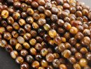 Tiger eye strand - faceted disc 5x7 mm gold brown, length 37.5 cm /4418