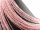 Durchbohrte Kugeln aus Morganit und Aquamarin in pastellrosa und blau
