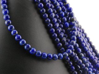 Lapis strand - spheres 6-7 mm royal blue, length 39.5 cm /4131