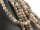 Fossil coral strand - spheres 8 mm grey beige, length 39 cm /4941