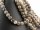 Fossil coral strand - spheres 10 mm grey beige, length 39 cm /4942