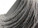 Labradorite strand - faceted spheres 4 mm grey, strong...