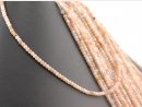 Pink opal strand - faceted rondelle 2x3 mm pink, length 39 cm /1789